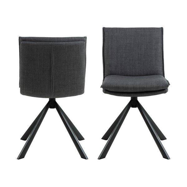 Тъмносив трапезен стол Flynn - Actona-image-3