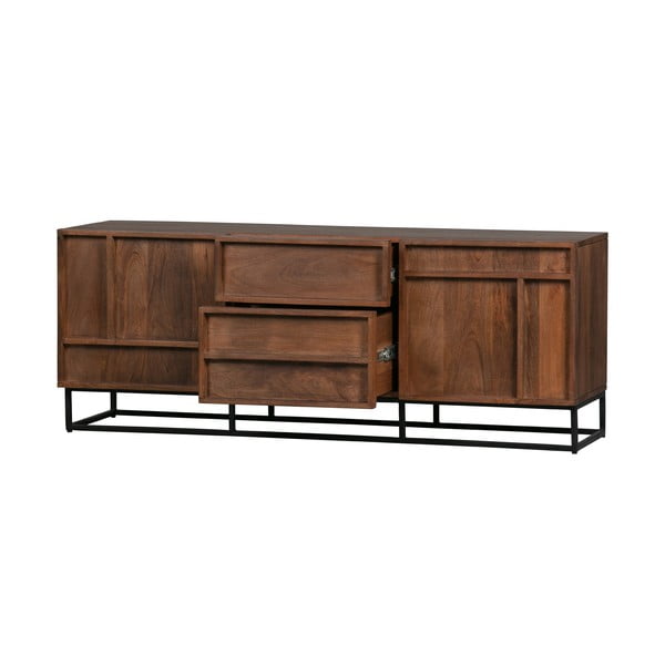 Кафяв шкаф за телевизор от мангово дърво Forrest - WOOOD-image-3