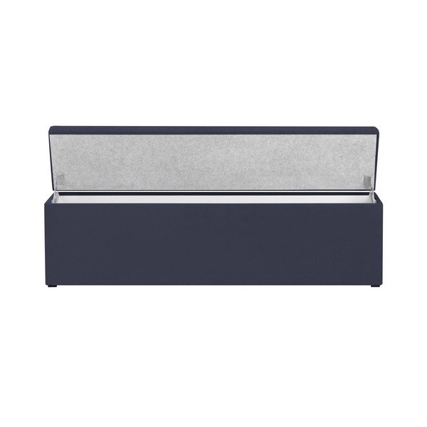 Tmavě modrý otoman Mazzini Sofas Ancona, 160 x 47 cm-image-1