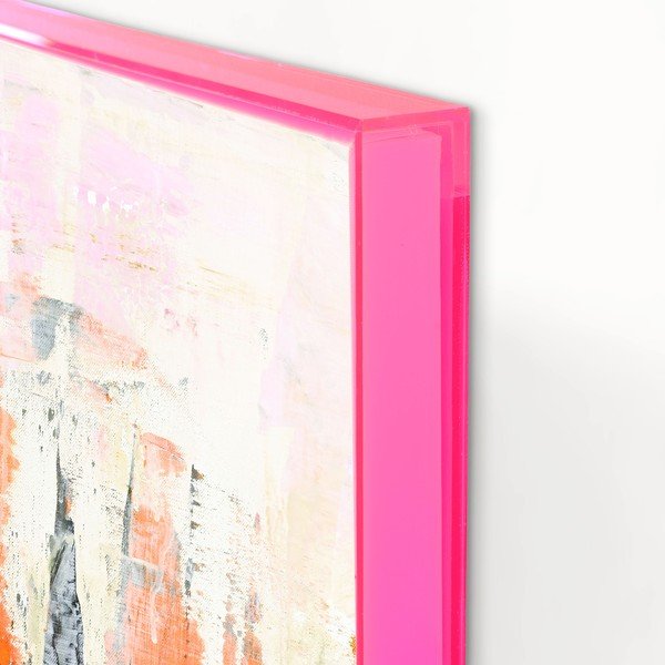 Печатни/с ръчно рисувани елементи картини в комплект 2 бр. с включена рамка/върху платно 41,5x41,5 cm New Age Pink – Malerifabrikken-image-2