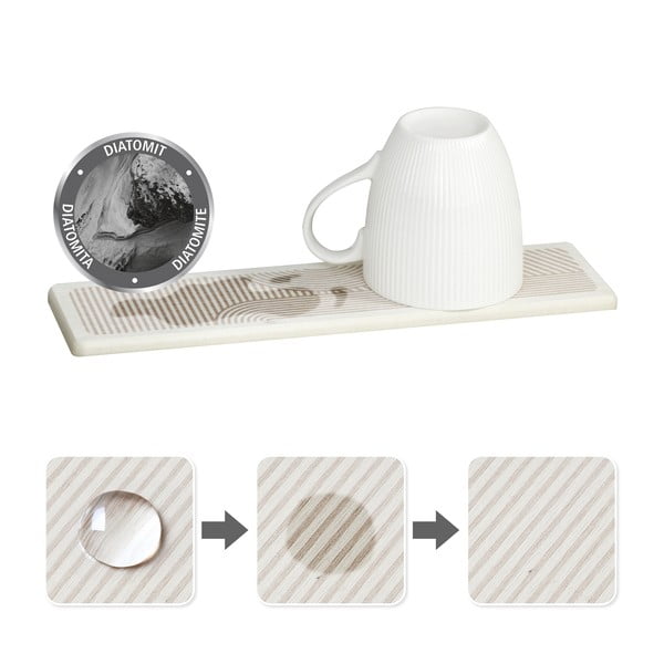 Бежова тавичка за оттичане за съдовете от диатомична глина 30x8 cm Damon – Wenko-image-3