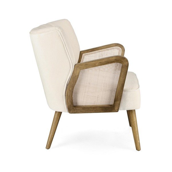 Бежово кадифено кресло Virna – Bizzotto-image-3