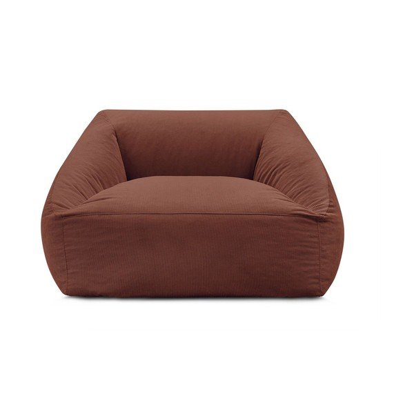 Оранжев пуф от рипсено кадифе Lilibet – Bobochic Paris-image-3