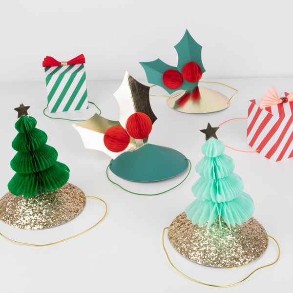 Парти шапки в комплект от 6 броя Christmas - Meri Meri