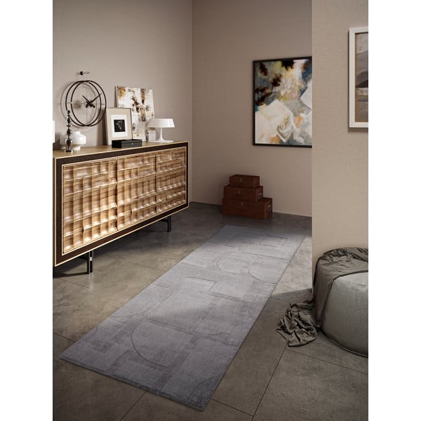 Сива ръчно изработена вълнена пътека 80x250 cm Alexis – Villeroy&Boch-image-1