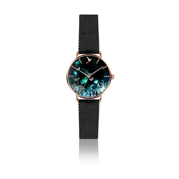 Дамски часовник с каишка от неръждаема стомана в черно Dream - Emily Westwood