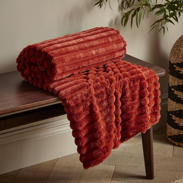 Одеяло от микрофлийс 130x170 cm Cosy Ribbed - Catherine Lansfield-image-1