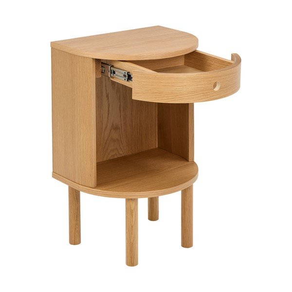 Нощно шкафче от декор от дъб  в светло естествен цвят Paron – Actona-image-3