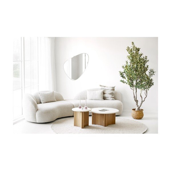 Кръгла странична масичка с бетонен плот ø 50 cm Motril – House Nordic-image-2