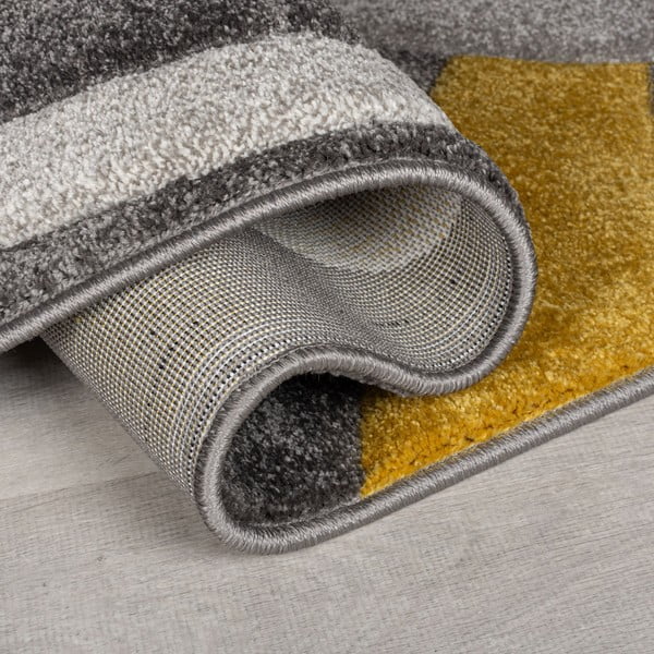 Пътека в цвят жълта охра и сиво 60x230 cm Elude Orb – Flair Rugs-image-2