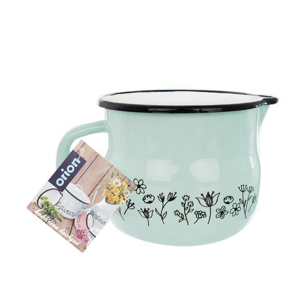 Ментовозелена емайлирана кана Meadow, 1,2 л Belly - Orion-image-2