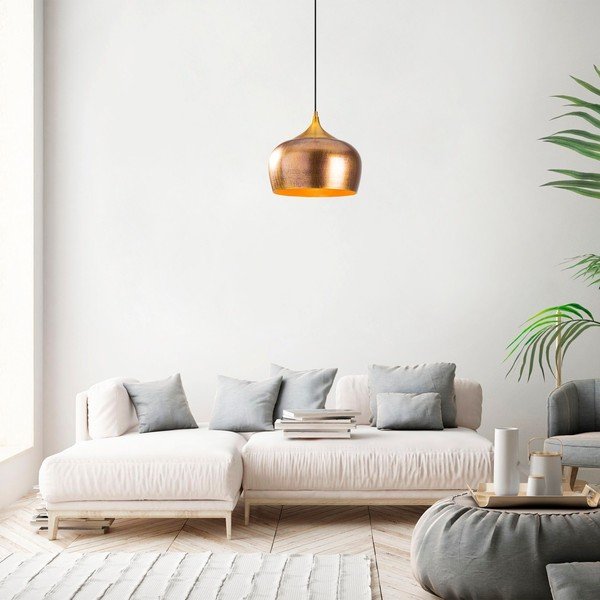 Висящо осветително тяло в златисто с метален абажур ø 30 cm Berceste – Opviq lights-image-1