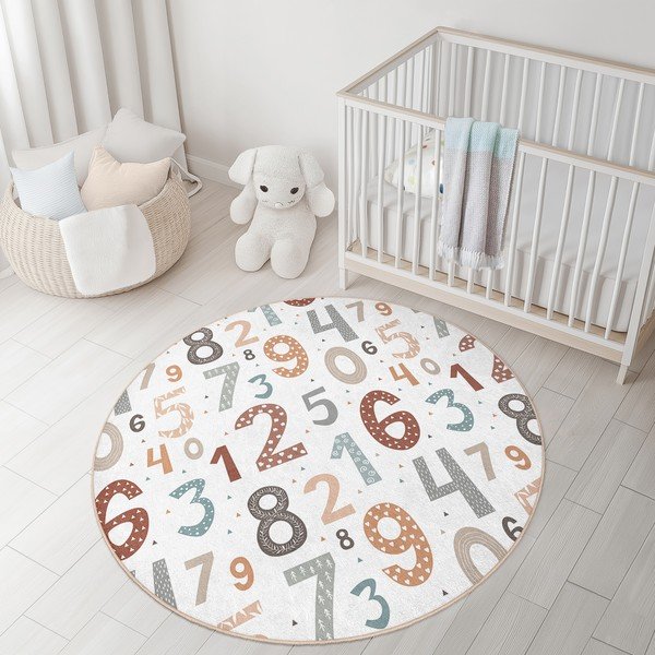 Детско килимче за игра подходящо за пране ø120 cm Happy Numbers – Mila Home-image-3
