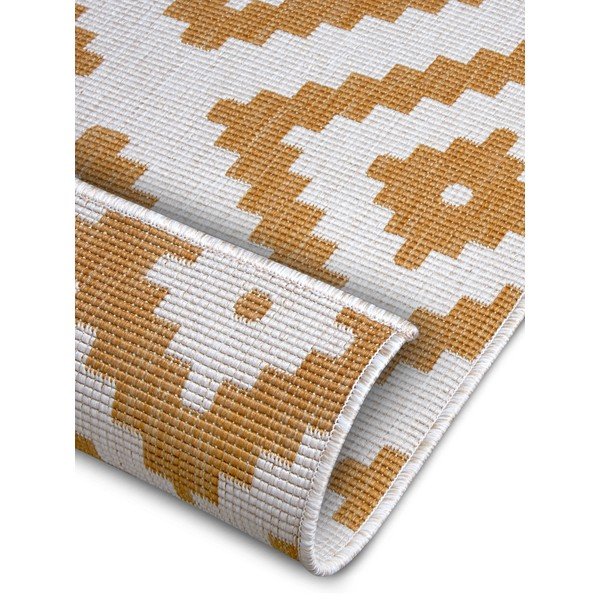 Външен килим в бял цвят и жълта охра 120x170 cm Malta – NORTHRUGS-image-2