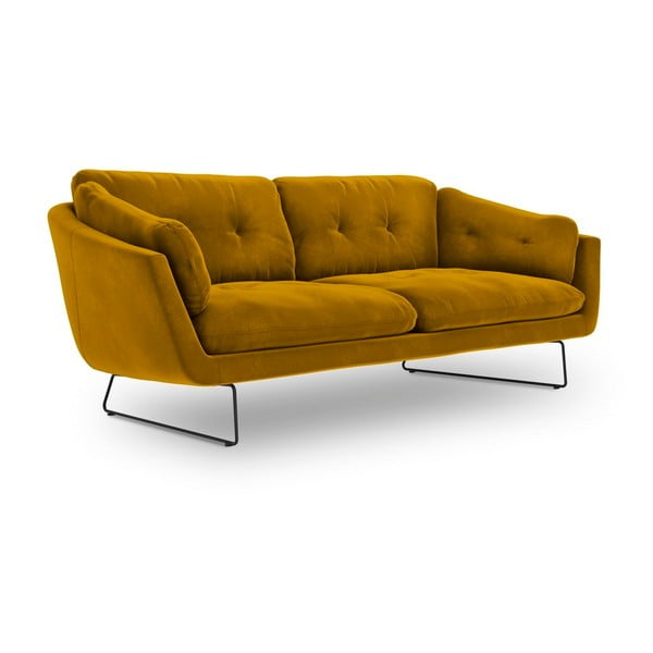 Жълт диван с кадифена покривка Гравитация - Windsor & Co Sofas-image-2
