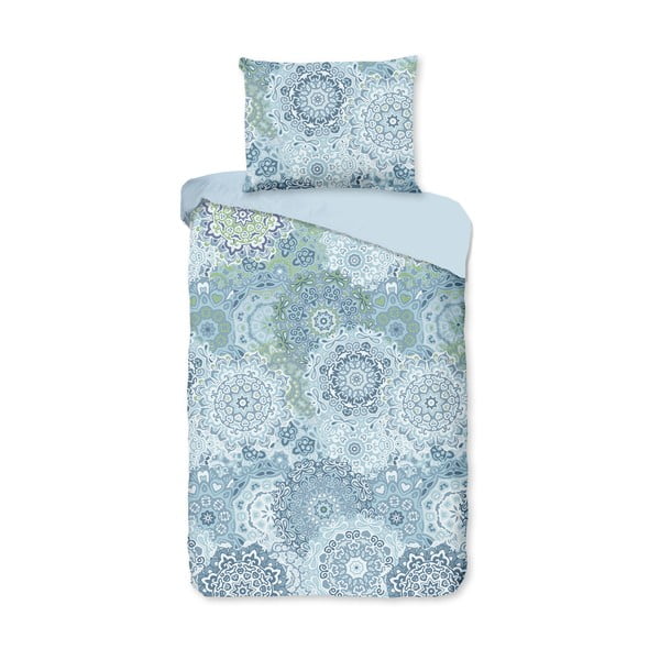 Синьо памучно спално бельо за единично легло , 140 x 220 cm Mandala - Bonami Selection