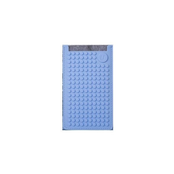 Универсален калъф за малък телефон PixelArt, сив/небесносин - Pixel bags