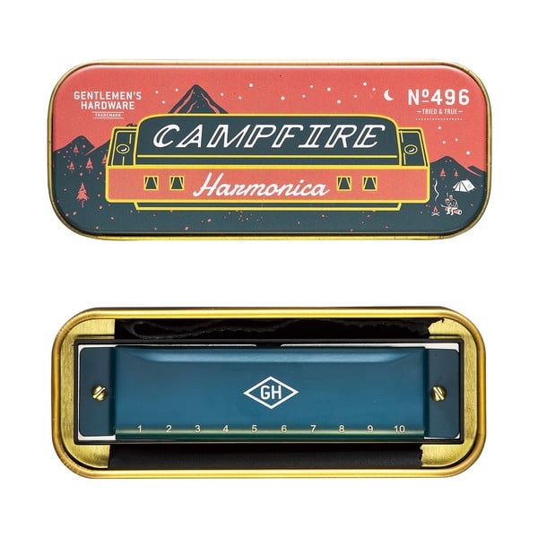 Синя хармоника в калаена кутия Gentlemen´s Hardware - Gentlemen's Hardware-image-1