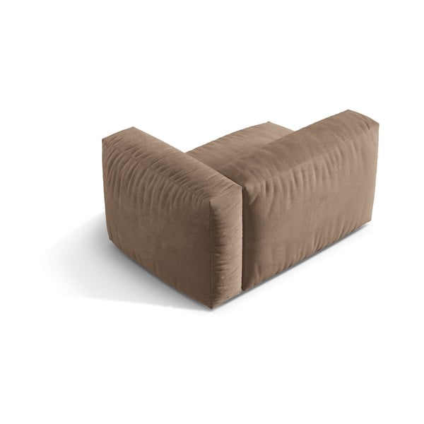 Светлокафяв кадифен модул за диван (десен ъгъл) Martina – Micadoni -image-2