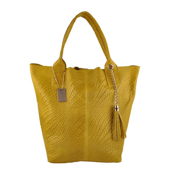 Žlutá kožená kabelka Matilde Costa Marit