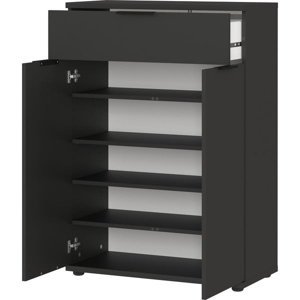 Антрацитен шкаф за обувки с чекмеджета Stanton - Germania-image-3