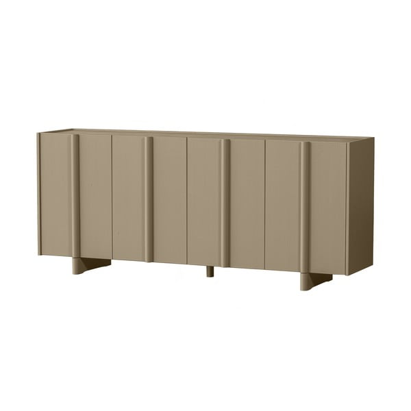 Бежов нисък скрин с чекмеджета от борова дървесина 200x85 cm Basu - WOOOD-image-3