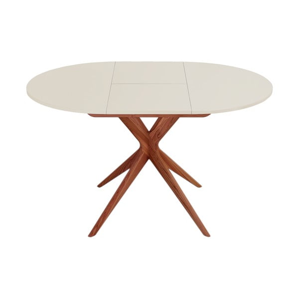 Кръгла сгъваема трапезна маса с допълнителна плоча ø 90 cm Jubi – Ragaba-image-1