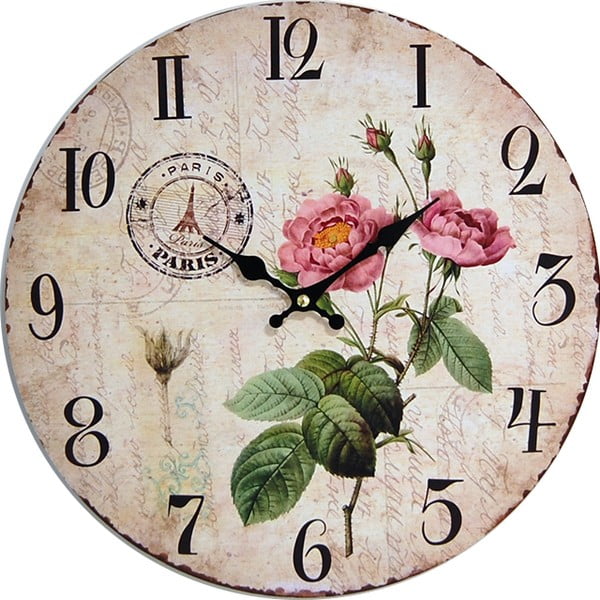 Часовник "Рози в Париж", 34 cm - Unknown