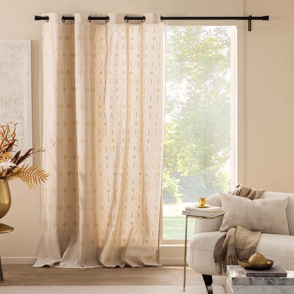 Бежово перде 140x240 cm Ondine – douceur d'intérieur-image-1