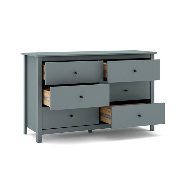 Скрин сиво-зелен от масивен бор 130x80x45 cm Misti – Marckeric-image-2