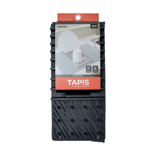 Сива пластмасова тавичка за оттичане за съдовете 50x38 cm – Homéa-image-2