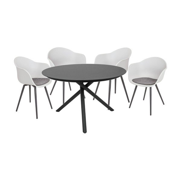 Сив пластмасов градински стол Zara – Garden Pleasure-image-2