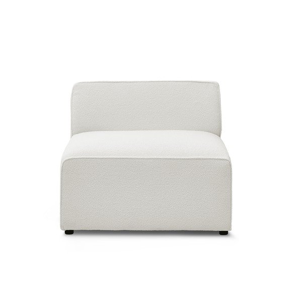 Бял модул за диван от прежда с примки от букле (среден модул) Megeve – Bobochic Paris