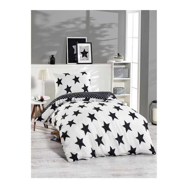 Единичен чаршаф за легло с памучна смес Черен, 140 x 200 cm Bigstar - Unknown