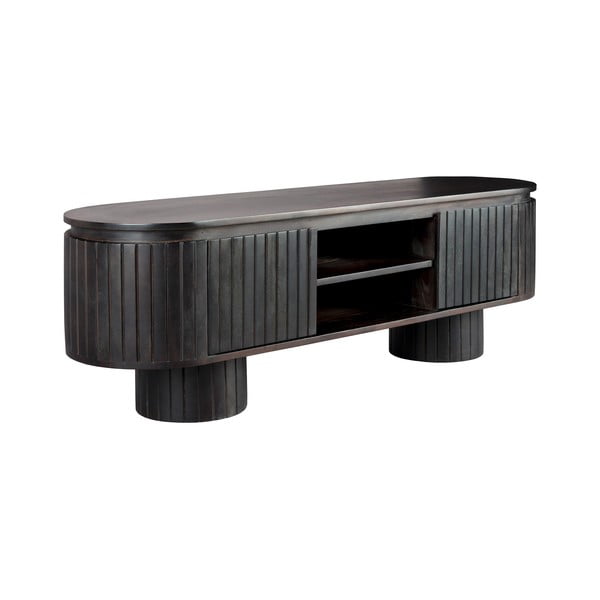 Тъмнокафява маса за телевизор от масивно манго 140x45x40 cm Kenji – Dutchbone-image-4