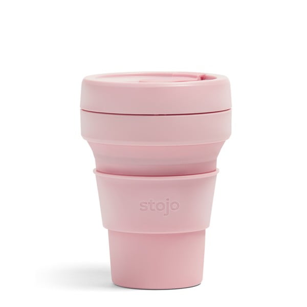 Розова сгъваема чаша за пътуване Carnation, 355 ml Pocket Cup - Stojo