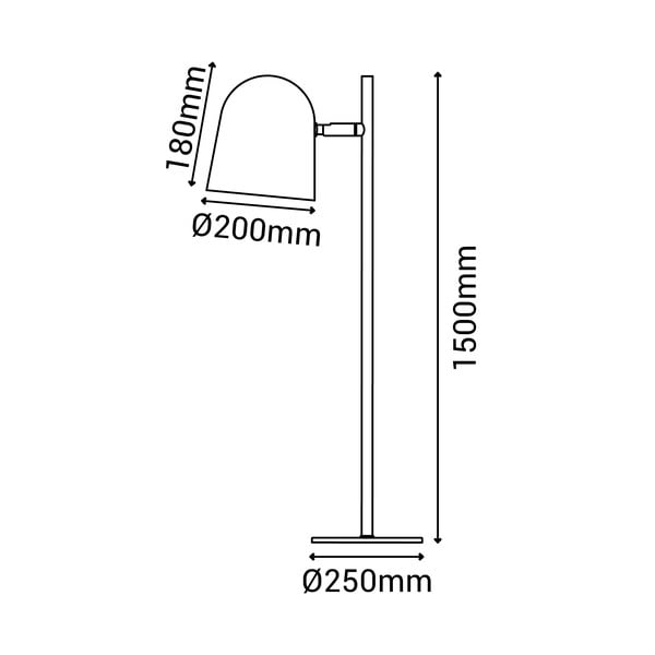 Бяла подова лампа , височина 150 cm Paris - SULION-image-4