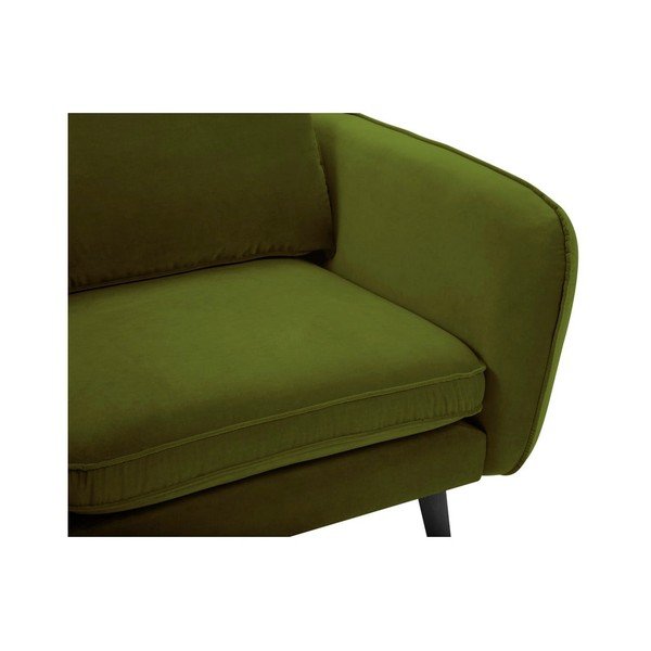 Фотьойл от зелено кадифе с черни крака Lento - Kooko Home-image-4