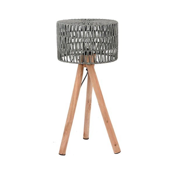 Сива настолна лампа от мангово дърво Stripe - LABEL51-image-1