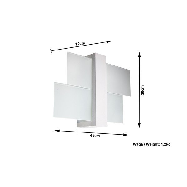 Бяла стенна лампа Leda - Sollux-image-2