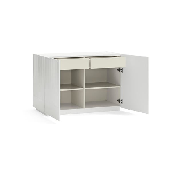 Бял нисък скрин с чекмеджета 100x70 cm Doric - Teulat-image-3