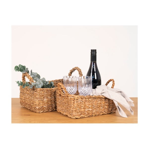Кошници в комплект от 2 бр. от морска трева 32x23x13 cm Morella – House Nordic-image-1