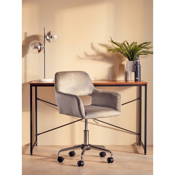 Сив тапициран офис стол Brent – Premier Housewares-image-3