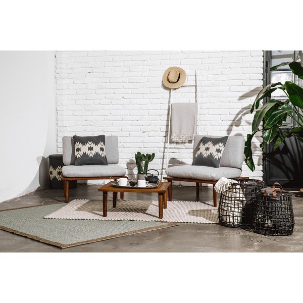 Сива външна възглавница Сива, 42 x 42 cm Miramar - Fab Hab-image-1