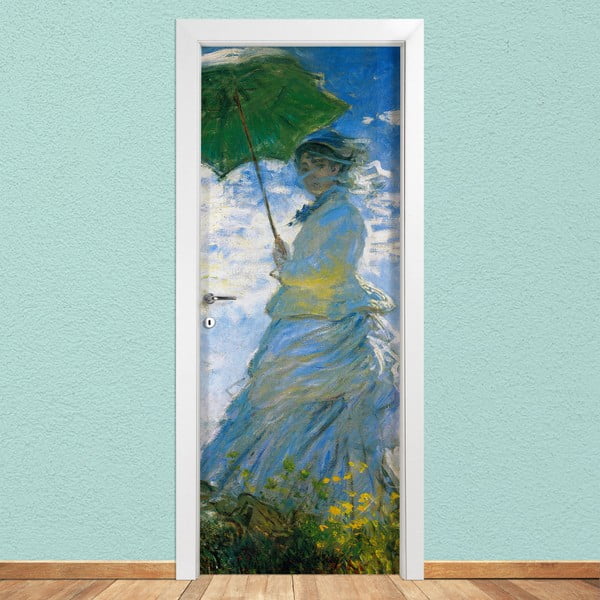 Стикер за врата Donna Con Parasole, 80 x 215 cm - LineArtistica