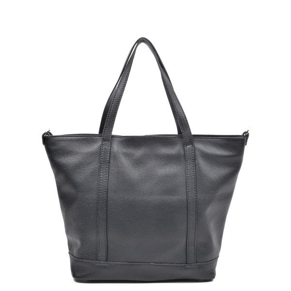 Черна кожена чанта Mangotti Muriel - Mangotti Bags-image-2
