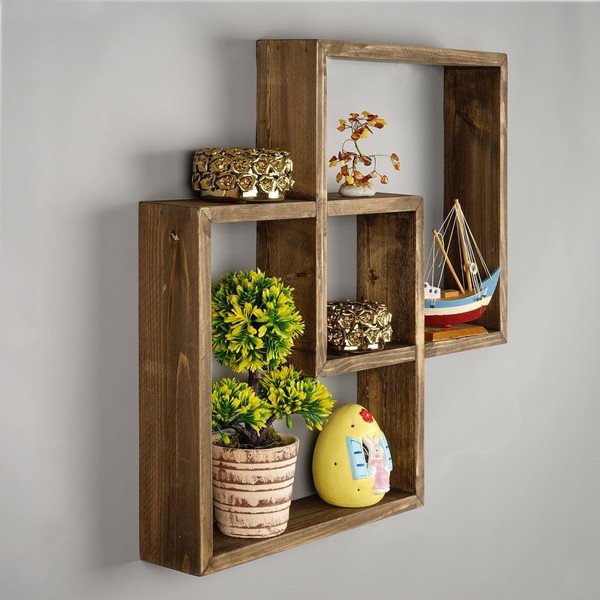 Дървен рафт Squarre - Evila Originals-image-3