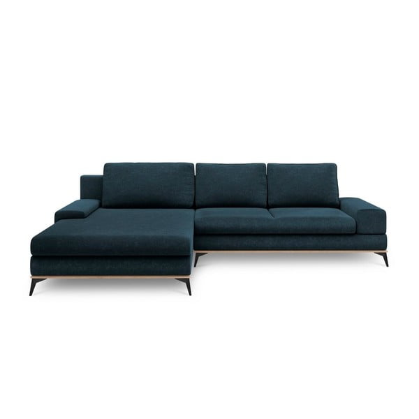 Петролно син ъглов разтегателен диван , ляв ъгъл Planet - Windsor & Co Sofas