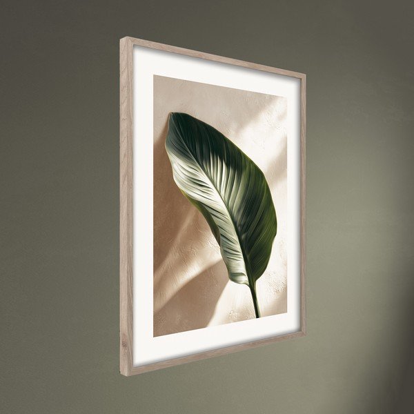 Печатна картина с включена рамка 50x70 cm Strelizia Leaf – Styler-image-3