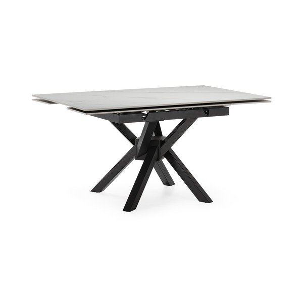 Сгъваема трапезна маса с допълнителна плоча с каменен плот за маса 90x150 cm Arlene – Marckeric-image-2